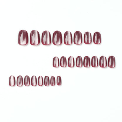 Instant Glam - Cateye Ruby - Oval - 24Pcs + Tool