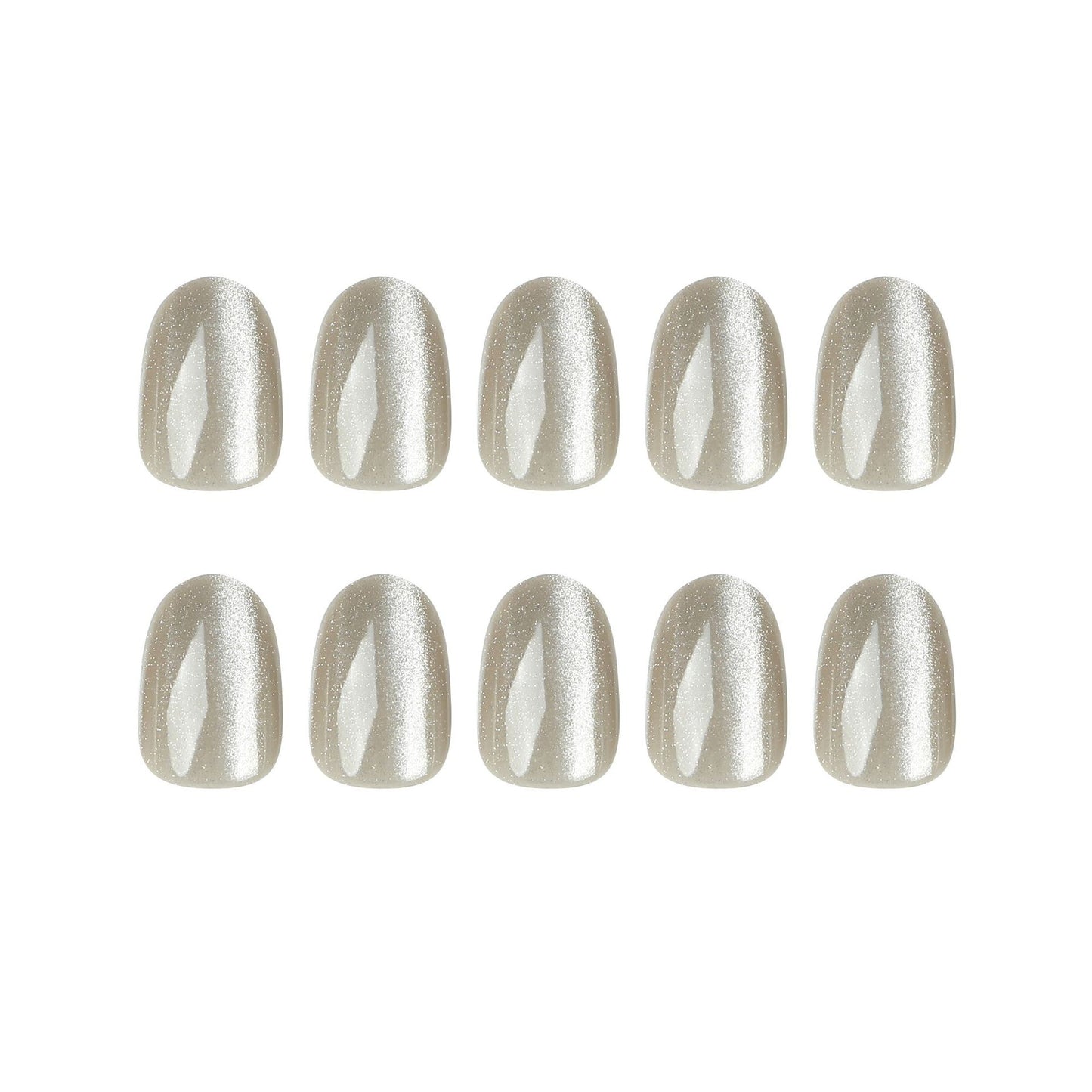 Instant Glam - Cateye Cold Wood - Short Oval - 24Pcs + Tool