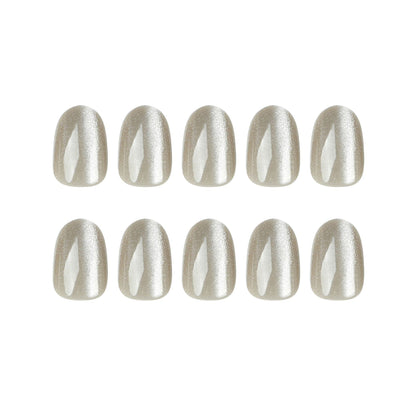 Instant Glam - Cateye Cold Wood - Short Oval - 24Pcs + Tool