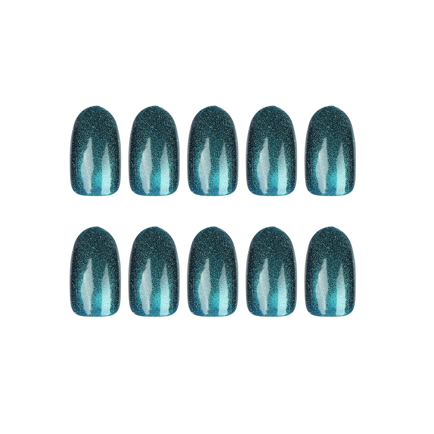 Instant Glam - Cateye Sea Blue - Oval - 24Pcs + Tool