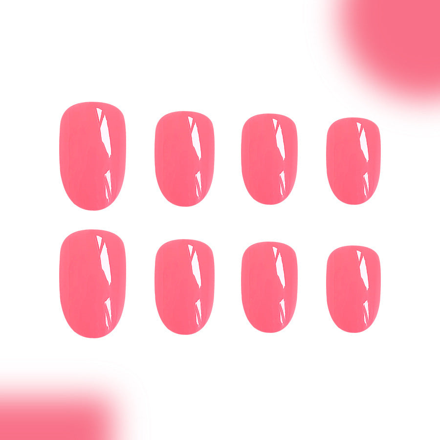 Instant Glam - Macaron Red - Short Oval - 24Pcs + Tool