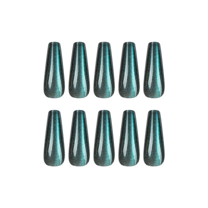 Instant Glam - Cateye Lake Blue -C-Curve Long Coffin - 24Pcs + Tool