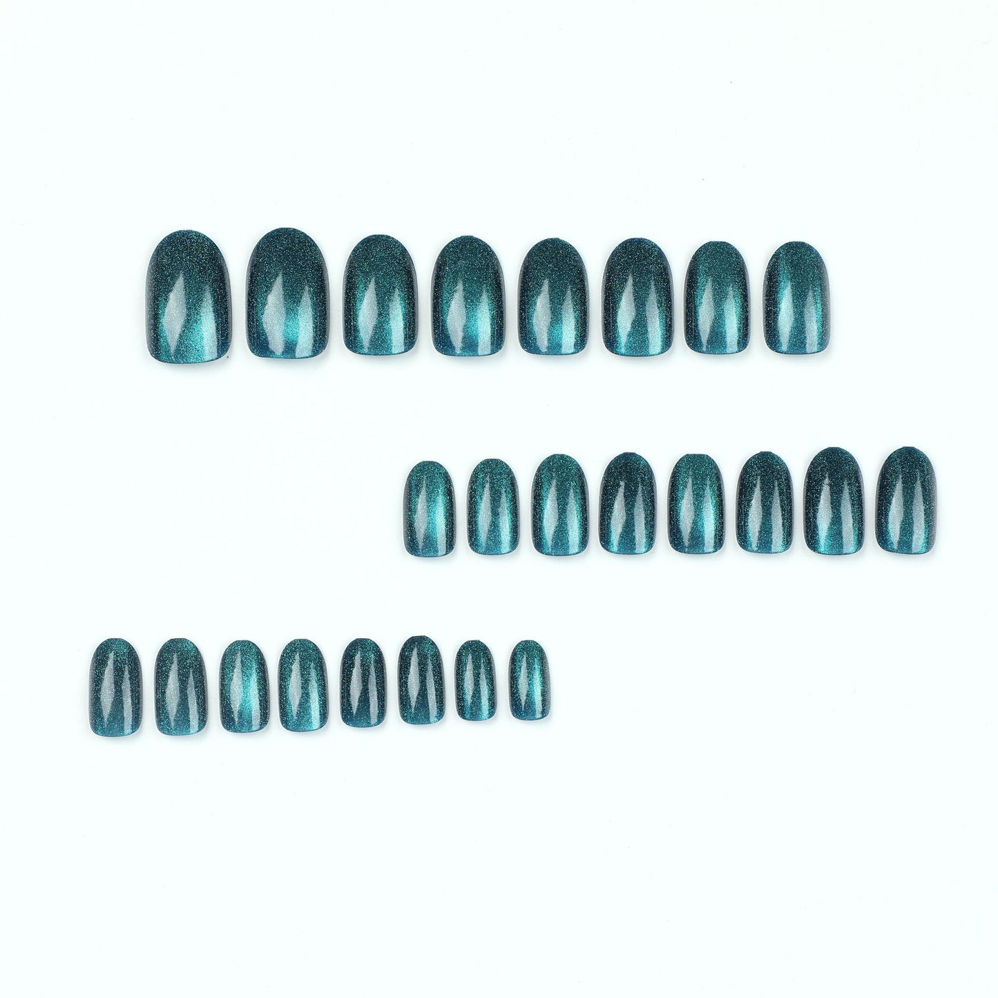 Instant Glam - Cateye Sea Blue - Oval - 24Pcs + Tool