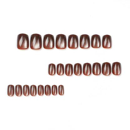 Instant Glam - Cateye Brown - Oval - 24Pcs + Tool