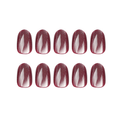 Instant Glam - Cateye Ruby - Oval - 24Pcs + Tool